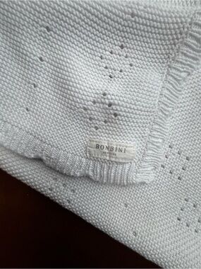 Bonbini New York White Knit Baby Blanket - Classic